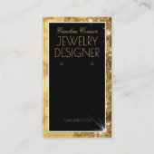 Golden Sparkle Lijst Earring Ketting Display Visitekaartje (Voorkant)