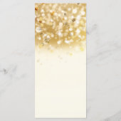 Golden Sparkly Lights Elegant Glam Menu Card (Dos)