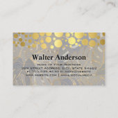 Golden Specks | Palm Leaves achtergrond Visitekaartje (Achterkant)