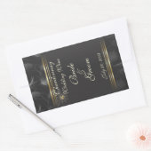 Golden Spiders Elegant Wedding Wine Label Sticker (Envelop)