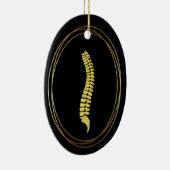 Golden Spine Silhouette-kerstversiering Keramisch Ornament (Rechts)