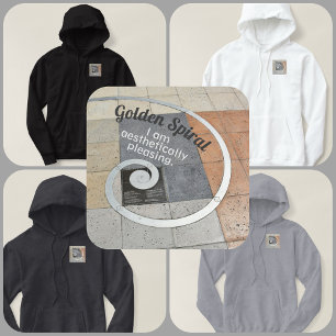 Golden Spiral Ik ben esthetisch blij Hoodie
