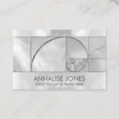 Golden Spiral - Pearl en Silver Visitekaartje (Voorkant)