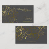 Golden Spirals verlaten  afbeelding voor sierdoele Visitekaartje (Voorkant / Achterkant)