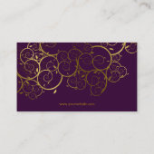 Golden Spirals verlaten afbeelding voor sierdoele Visitekaartje (Achterkant)