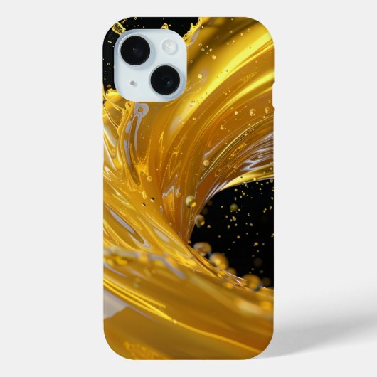 Golden Splash Dynamics iPhone Case (Achterkant)