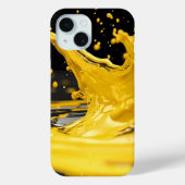 Golden Splash Dynamics iPhone Case (Achterkant)