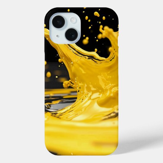 Golden Splash Dynamics iPhone Case (Achterkant)