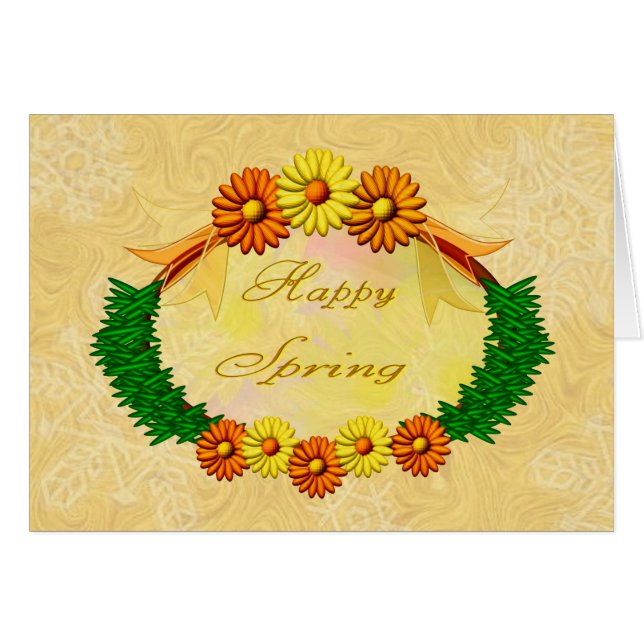 Golden Spring Card (Voorkant Horizontaal)