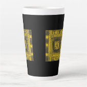 Golden Square AI-kunst Latte Mok (Voorkant)