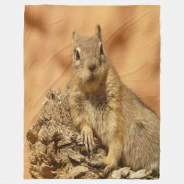 Golden Squirrel Fleece Deken