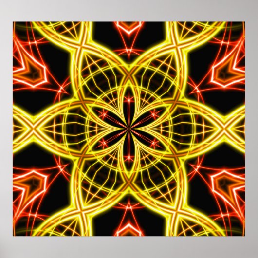 Golden Stage Light 3D rendering Poster (Voorkant)