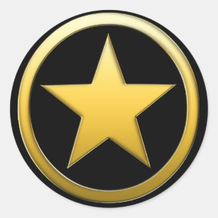Golden Star Badge - Stickers