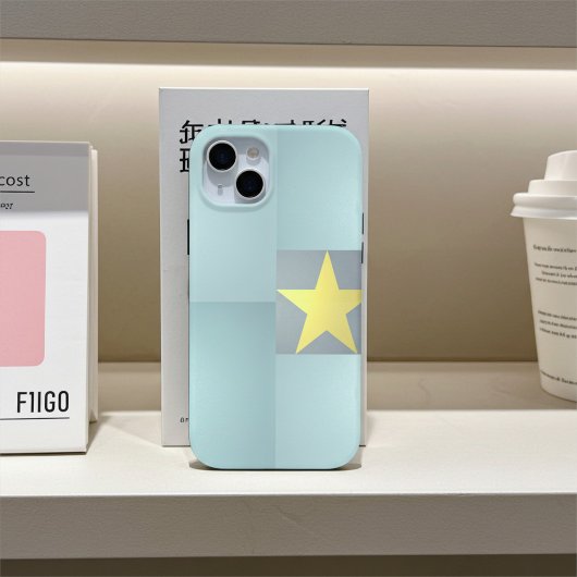 Golden Star Excellence Elegant getextureerd Blauwg Case-Mate iPhone Case