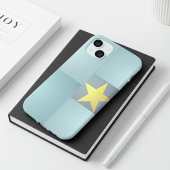 Golden Star Excellence Elegant getextureerd Blauwg Case-Mate iPhone Case