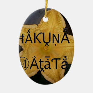 Golden Star Hakuna Matata Kunstdruk Keramisch Ornament