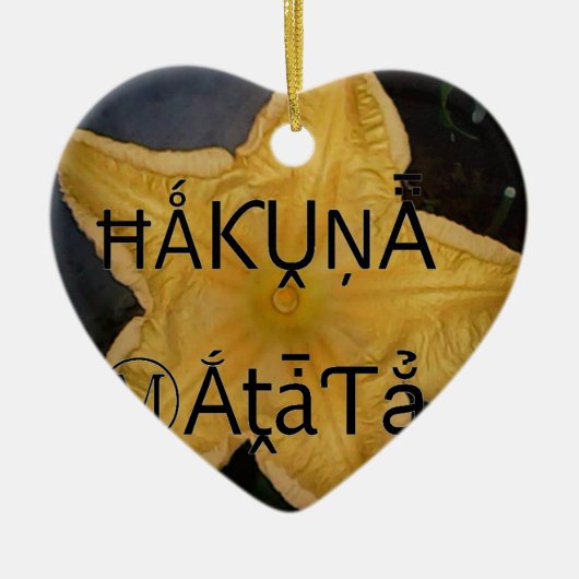 Golden Star Hakuna Matata Kunstdruk Keramisch Ornament (Voorkant)