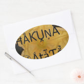 Golden Star Hakuna Matata Kunstdruk Ovale Sticker (Envelop)
