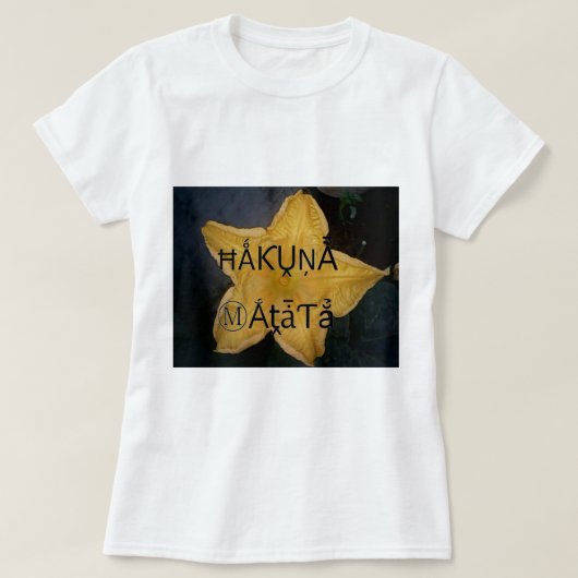 Golden Star Hakuna Matata Kunstdruk T-shirt (Design voorkant)