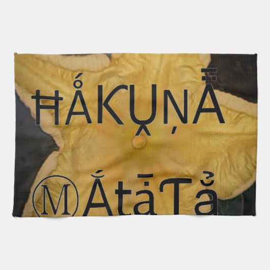 Golden Star Hakuna Matata Kunstdruk Theedoek (Horizontaal)