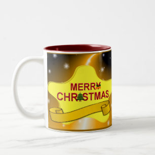 Golden Star-kerstMok Tweekleurige Koffiemok