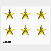 Golden star ronde sticker (Vel)