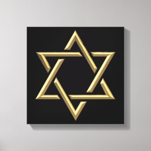 Golden Star van David Canvas Afdruk