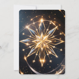 Golden Starburst Holiday Greeting Card Feestdagenkaart