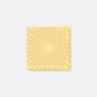 Golden Starburst met (of zonder) jouw naam/telefoo Post-it® Notes