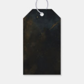 Golden Stardust Eclipse Hemelse Huwelijk Cadeaulabel (Achterkant)