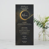 Golden Stardust Eclipse Hemelse Huwelijk Menu (Staand voorkant)