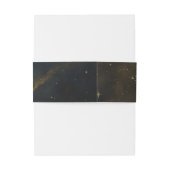 Golden Stardust Eclipse Hemelse Huwelijk Uitnodigingen Wikkel (Achterkant Voorbeeld)