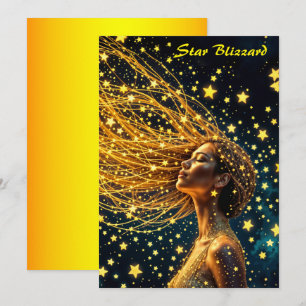 Golden stardust mode beauty girl glow sky kaart