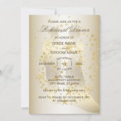 Golden Stars Bride And Groom Rehearsal Dinner Kaart (Voorkant)