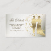 Golden Stars Bride en Groom Informatiekaartje (Voorkant)