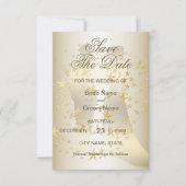 Golden Stars Bride en Groom Save The Date (Voorkant)