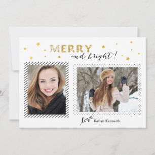 Golden Stars - Carte Joyeuse et lumineuse