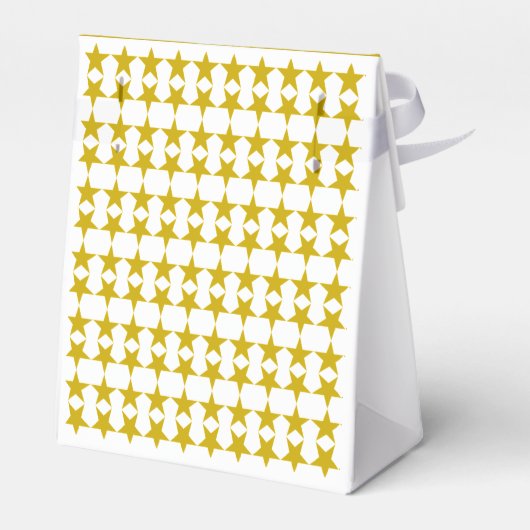 Golden Stars Elegant, Chic Patroon Bedankdoosjes (Achterkant)
