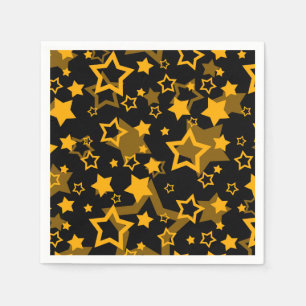 Golden Stars Glitter Pattern Design Servet