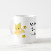 Golden Stars - Meilleur Mug d'enseignant au monde (Devant gauche)