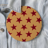 Golden Stars Pattern 13 Ronde Button 6,0 Cm (In situ)