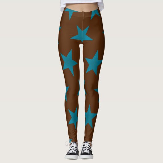 Golden Stars Pattern 16 Leggings (Voorkant)