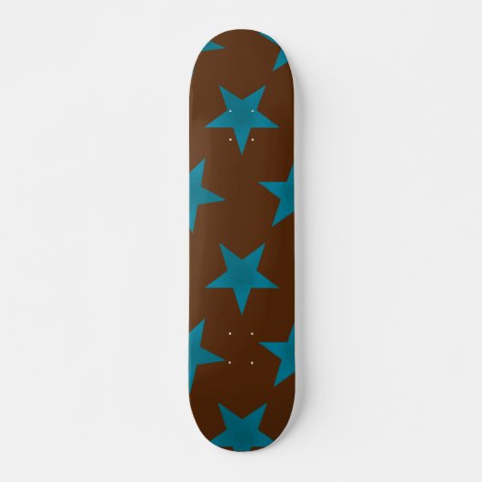 Golden Stars Pattern 16 Skateboard (Voorkant)