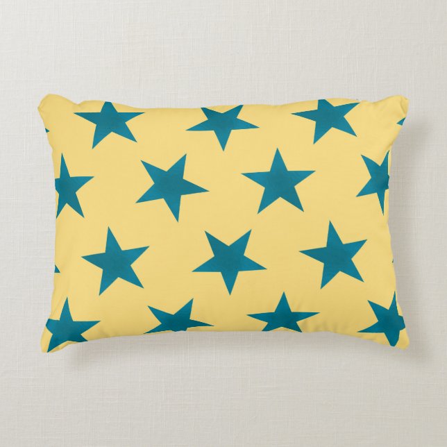 Golden Stars Pattern 18 Accent Kussen (Voorkant)