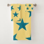 Golden Stars Pattern 18 Bad Handdoek (Insitu)