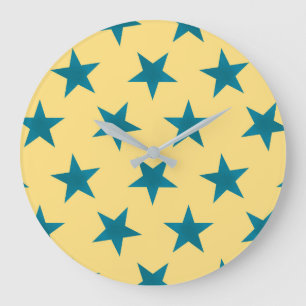 Golden Stars Pattern 18 Grote Klok
