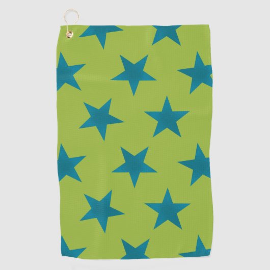 Golden Stars Pattern 20 Golfhanddoek (Voorkant)