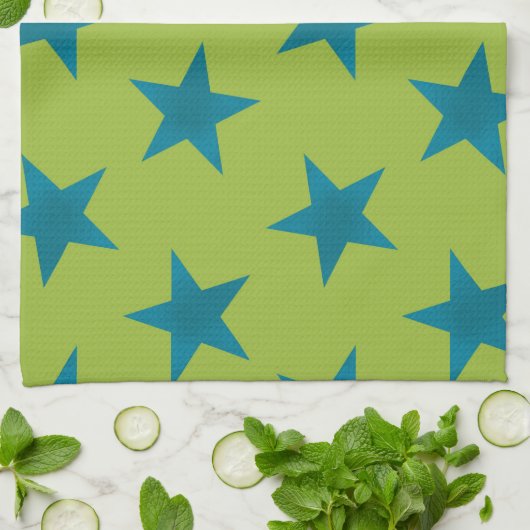 Golden Stars Pattern 20 Theedoek (Gevouwen)