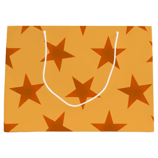 Golden Stars Pattern 2 Groot Cadeauzakje (Voorkant)