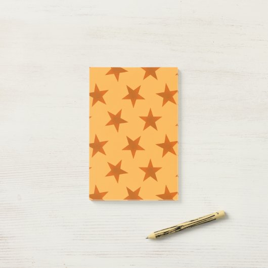 Golden Stars Pattern 2 Post-it® Notes (Op bureau)